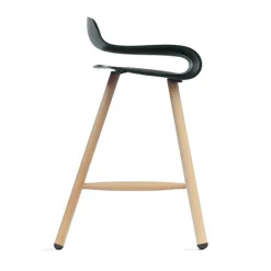 Bcn High Stool - Wood Legs