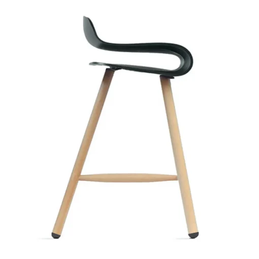 Bcn High Stool - Wood Legs