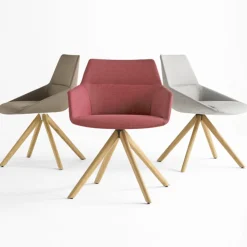 Dunas XS Chair with Arms - Wood Base
