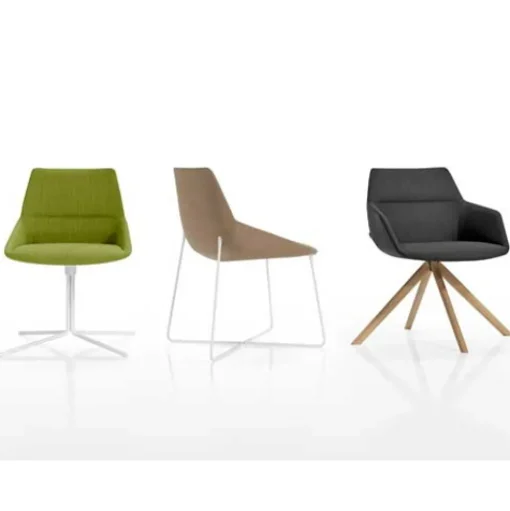 Dunas XS Chair with Arms - Wood Base
