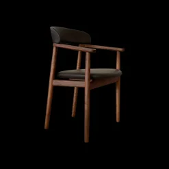 Notch Chair with Arms - Upholstered Back
