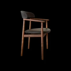Notch Chair with Arms - Upholstered Back