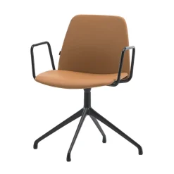 Unnia Tapiz Chair with Arms - Swivel Aluminium Base