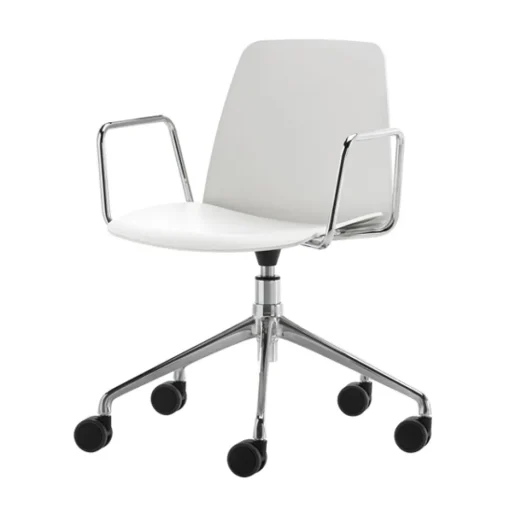 Unnia Work Chair with Arms - Aluminium Base